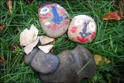 indigenous rocks hand axe