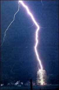 Cloud to ground lightning