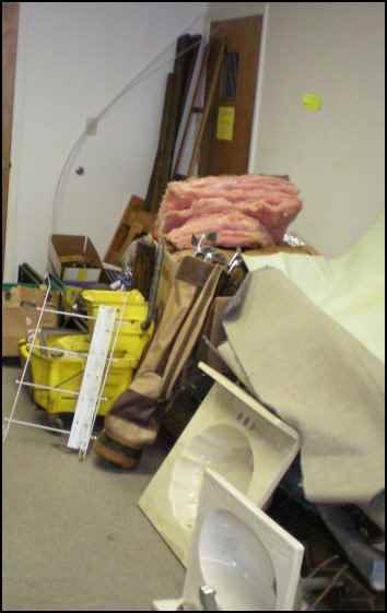 household items at a thrift store