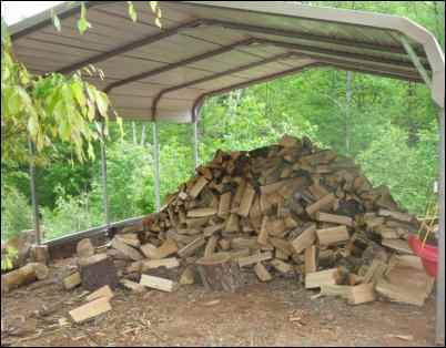 heating with a woodstove firewood